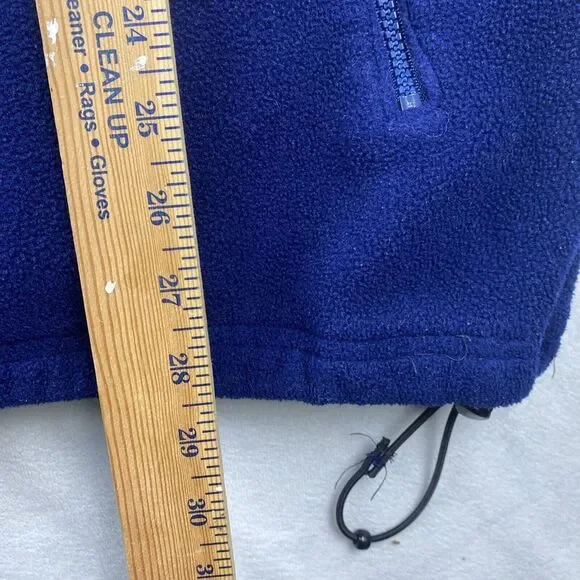 L.L. Bean XL Men's Navy Blue Fleece 1/4 Quarter Zip Mock Neck Pullover READ - Picture 5 of 10